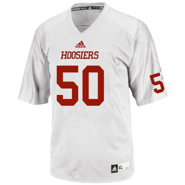 Men #50 Sio Nofoagatoto'a Indiana Hoosiers College Football Jerseys Sale-White